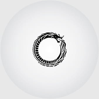 Vector de dragón negro increíblemente circular ai eps
