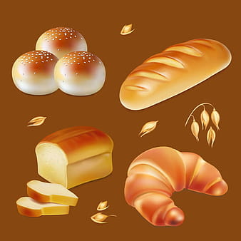 4 Kind bread illustration vector eps