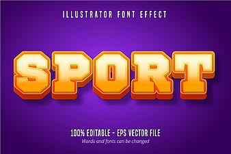 Sport Text Effect Font Vector eps