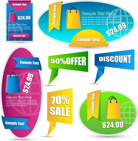 Label notes vector eps