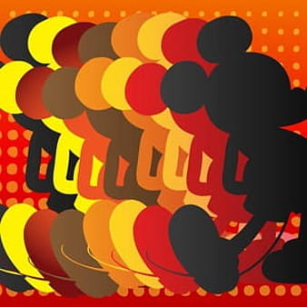 Mickey Mouse Silhouette ai vector
