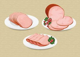 Meat Ham eps vector