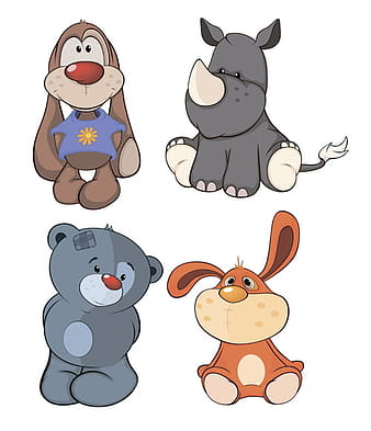 lovely animal cartoon style vector material  eps