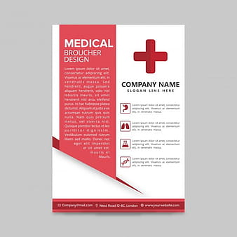 Medical brochure design eps vector