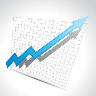 Business arrow showing growth progress eps vector