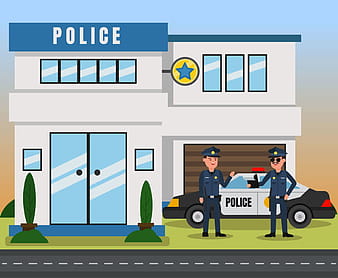 Police Station Vector ai svg
