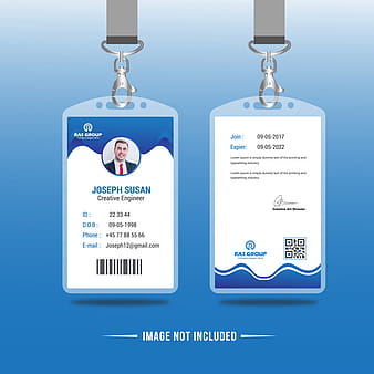 Abstract identification or id card design vector ai eps