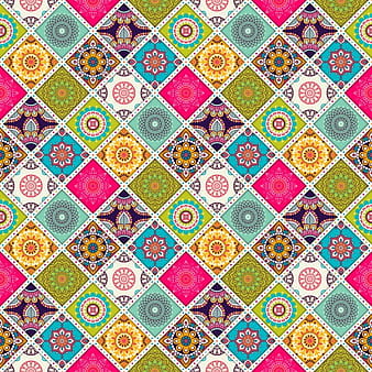 Patrón étnico decorativo colorido eps