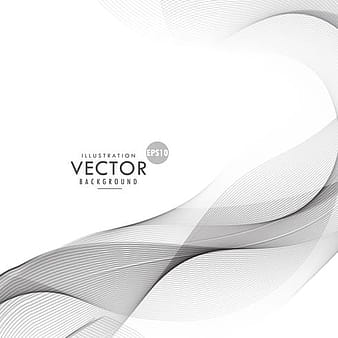Fondo de vector de líneas onduladas grises eps