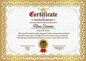 CertifIcate vector ai