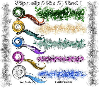 Mycanthus Illustrator Brush Pack ai vector