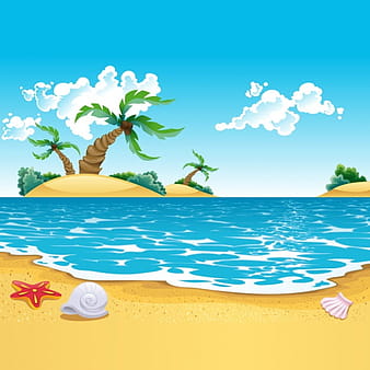 Coloured beach background eps vector