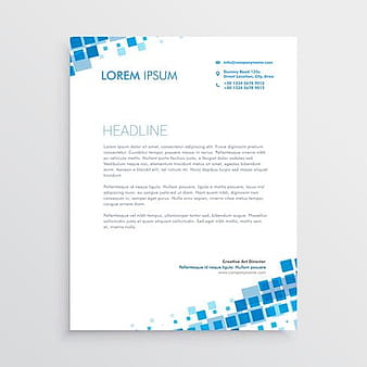 abstract blue creative letterhead design eps vector