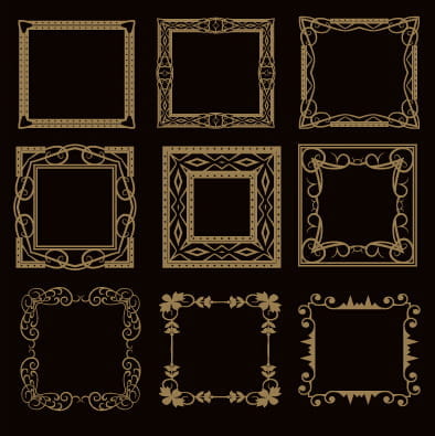 Luxury classical frames vector eps