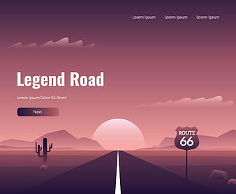 Route 66 Legendary Road eps svg vector