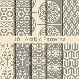 Vector arabic style seamless patterns  eps