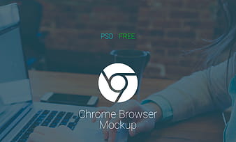 Chrome Browser Mockup PSD psd vector