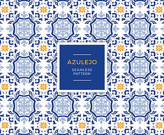 Azulejo Seamless Pattern eps vector
