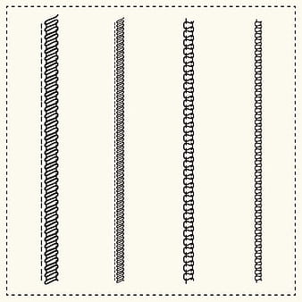 Overlock Stitch Vectors ai svg