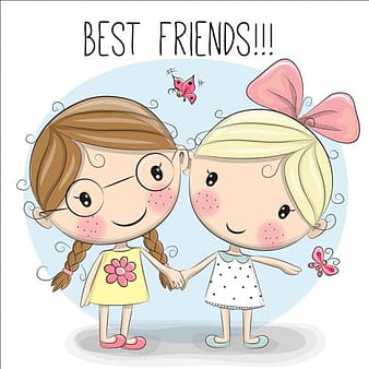 Cute cartoon girls design vector  eps