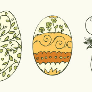 Easter Elements ai eps vector