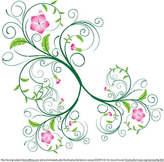 Vector floral remolino libre eps