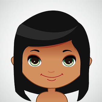 Happy Girl Face ai eps vector