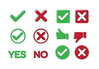Yes or No Clip Art eps svg vector