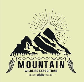 Adventure logotype mountain sketch retro design eps ai vector