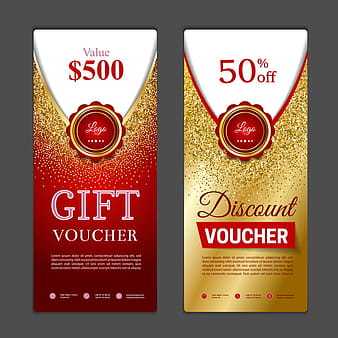 Gift voucher vertical card template vector  eps