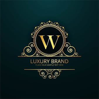 Luxury letter w logo eps vector