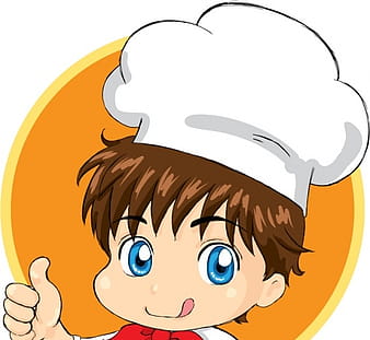Cute little chef ai vector