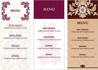 Menu background pattern vector eps