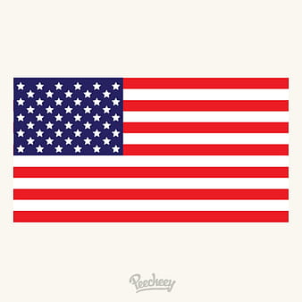 Diseño plano de la bandera americana ai