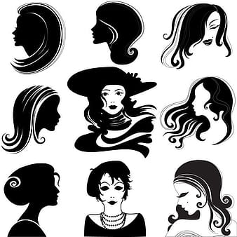 Female head svg eps vector