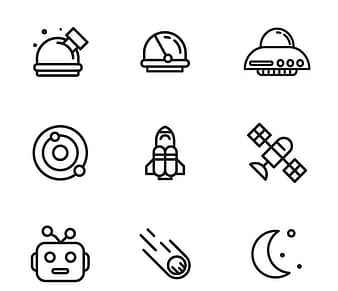space mission vector icons eps ai