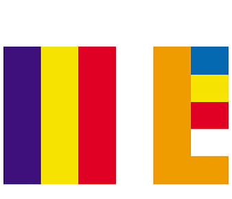 bandera de vector budista eps