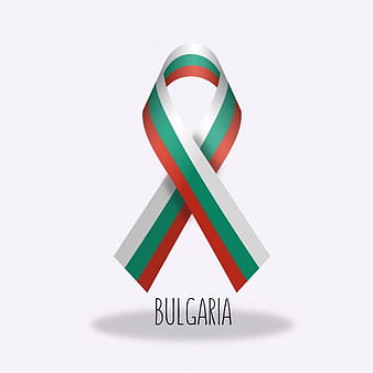 Bulgaria flag ribbon design eps vector