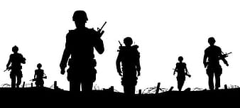 vektor siluet tentara set  eps