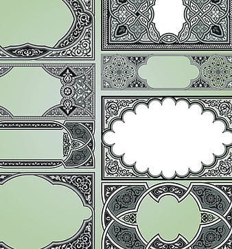 Vintage calligraphic border frame and ornament vector set eps