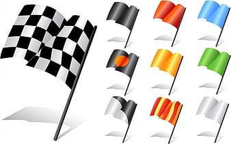Set of racing flags eps ai vector