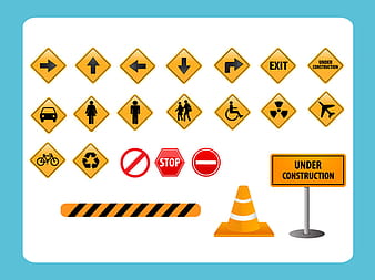 Road Direction Sign Vectors ai