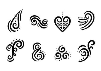 Vector de tatuaje de koru eps svg