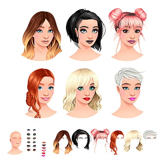 Fashion female avatars vector eps