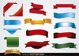 Formas de banner de colores