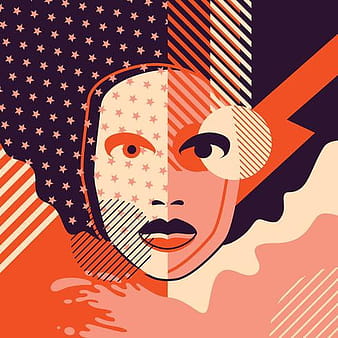woman pop art svg ai vector