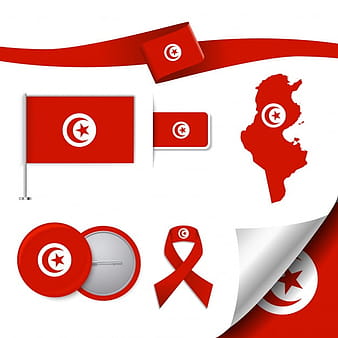 Tunisia representative elements collection eps vector