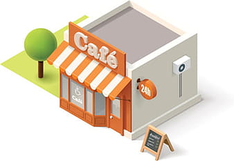 Modern isometric buildings model vector eps