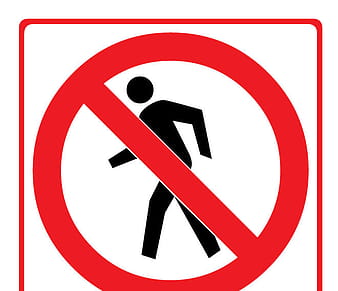 no pedestrians road sign ai vector