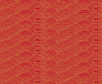 Red And Gold Japanese Wave Pattern eps svg vector